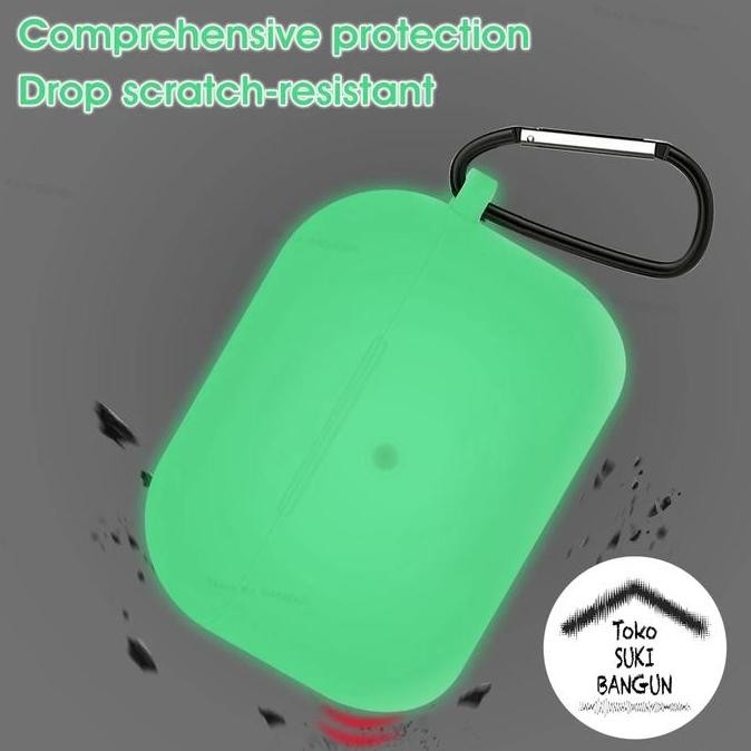 Case Airpods Pro GLOW IN THE DARK Silicone Rubber Casing Cover Pouch Protector murah