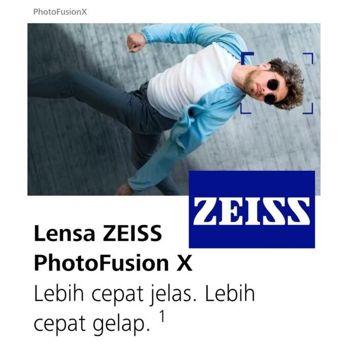 LENSA KACAMATA PHOTOFUSION ZEISS SV SUPERB Blue light DURAVISION