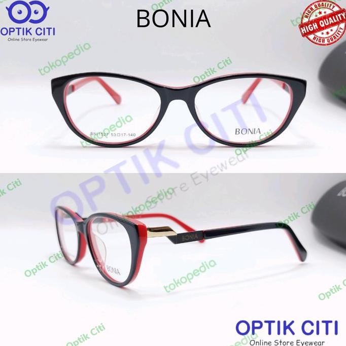 frame kacamata wanita cat eyes bonia 1527 grade original