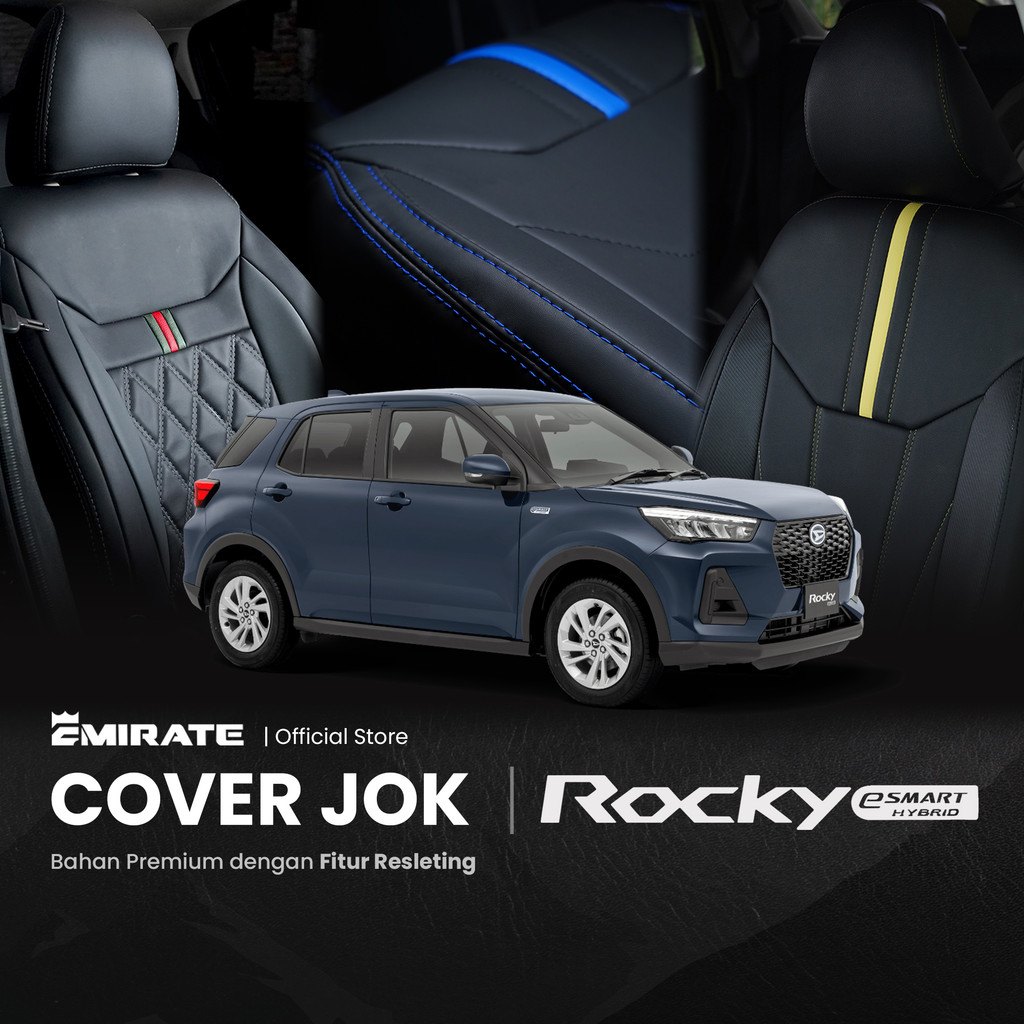 Sarung Jok Mobil Daihatsu Rocky dengan Resleting  / Cover Jok Mobil Daihatsu Rocky Fullset by Emirat