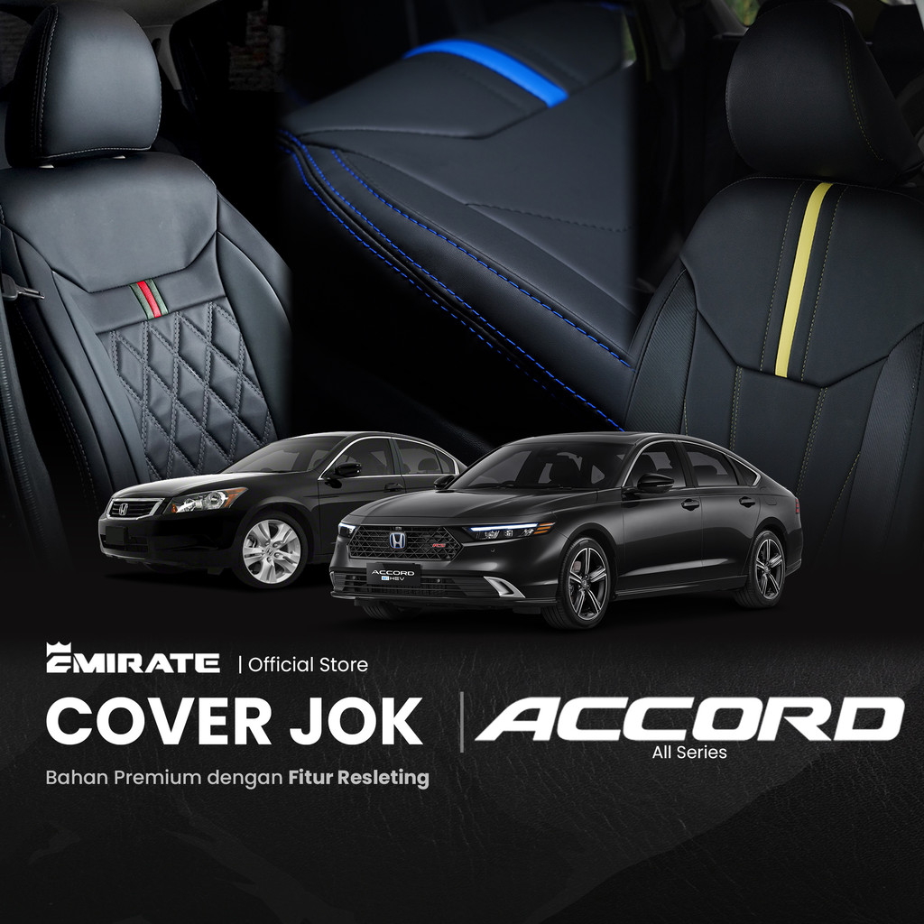 Sarung Jok Mobil Honda Accord dengan Resleting  / Cover Jok Mobil Honda Accord Fullset by Emirate Se