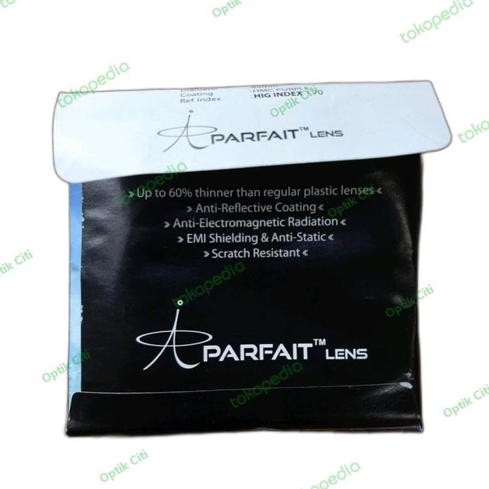 lensa kacamata minus bahan kaca anti radiasi high index 1.7 tipis