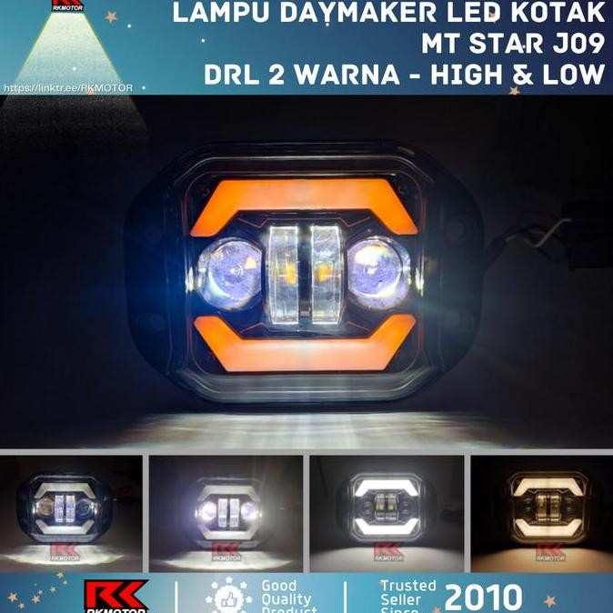 Promo Daymaker LED Kotak - Lampu Tembak Sorot Kotak Motor Trail 40 Watt COD