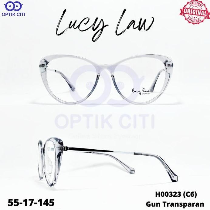 Frame Kacamata Wanita Cat Eye Lucy Law H00323 Ringan Original
