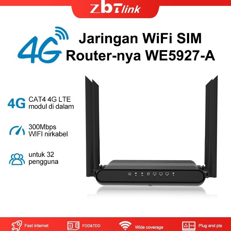 ZBT 4g router dengan slot kartu sim Tanpa Hadapan Hotspot 4G LTE Modem Router WIFI 300 MBPS SPEED