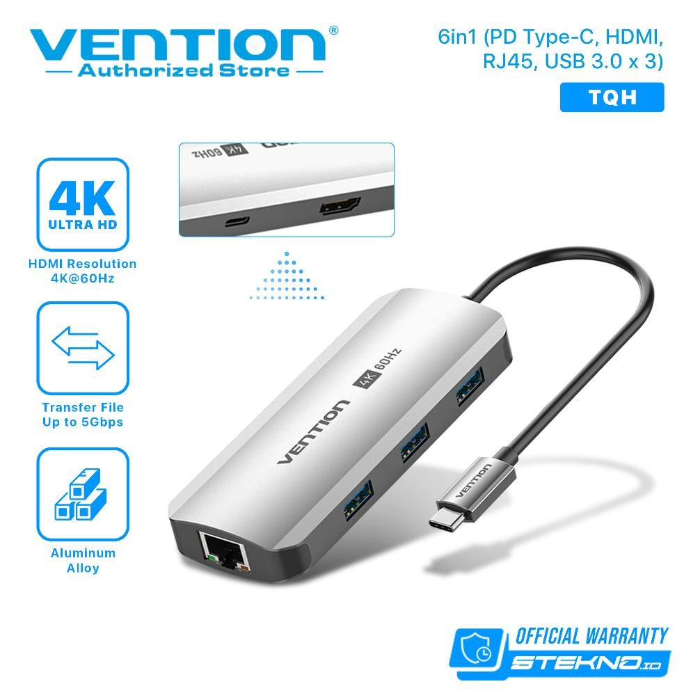 Vention Multiport USB Hub Type C to HDMI VGA RJ45 USB 3.0 PD