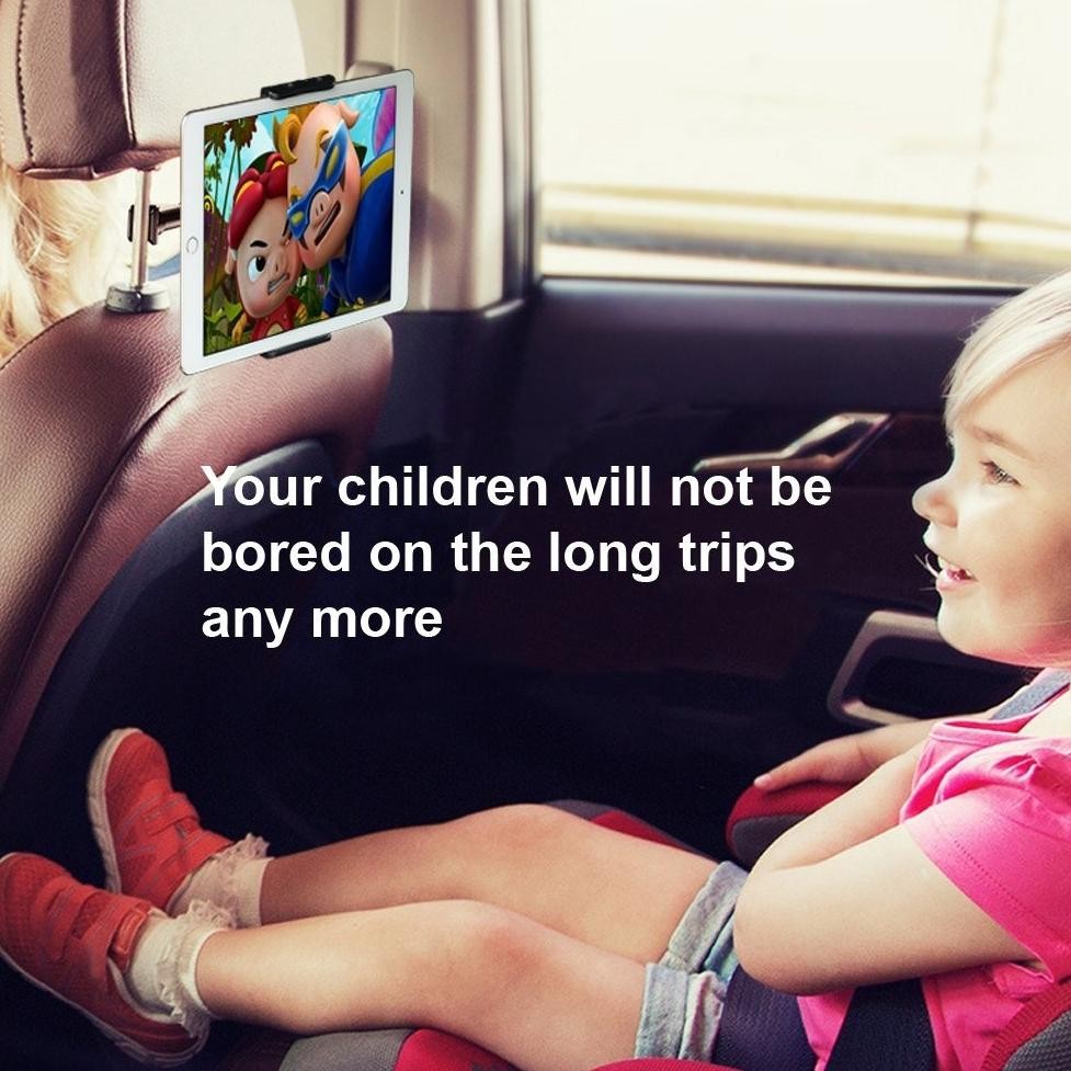 Berkualitas Colmer Telescopic Adjustable Phone Holder Car Back Seat Headrest Mount Ipad Tab Tablet C