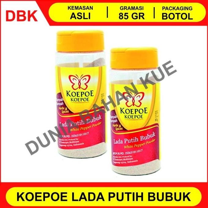 

LADA PUTIH BUBUK KOEPOE KUPU / LADA PUTIH / MERICA / KUPU / 85 GR