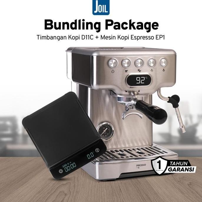 Joil Bundle Mesin Kopi Espresso & Timbangan Kopi Digital D11C BS