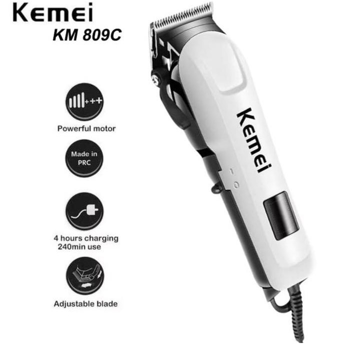 Hair Clipper Kemei KM-809C Alat Cukur Rambut Elektrik Listrik Kabel Mesin Kumis Pencukur Jenggot Ram