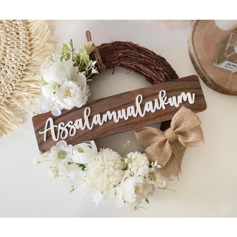 Wreath Flower / Hiasan Pintu / Gantungan Pintu/ Flower Wreath / Bunga Wreath/ Hiasan Dinding Pintu