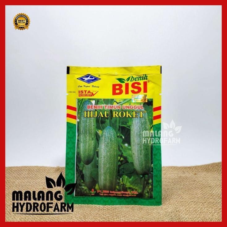 (Ready) Benih Timun Hijau Roket 50 G Cap Kapal Terbang Dataran Rendah Unggul Bibit Biji Sayuran Sayu