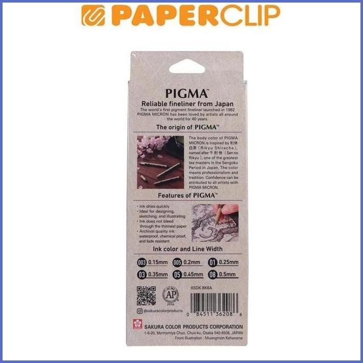 

STOCK NEW BALLPOINT SAKURA PIGMA MICRON BLACK SKETCH SET 6 XSDK-BK6A TERLARIS