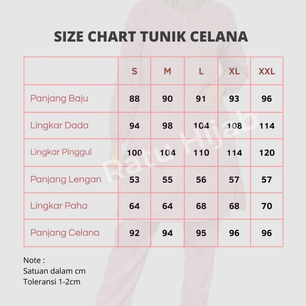 Baju Jaga Oka Ok Tunik Celana Seragam Perawat Wanita Lengan Panjang Karet
