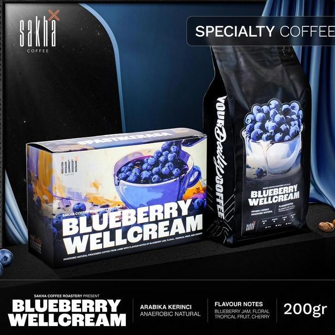 

Kopi Arabika Blueberry Well Cream CoffeeBeanArabica CoffeBijiBubuk EA