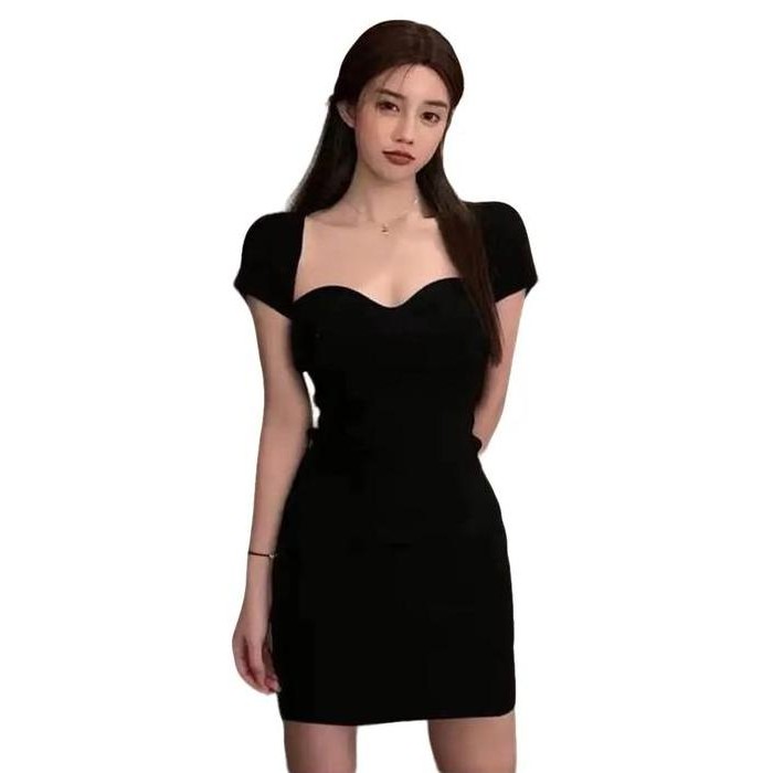 Di102 >> Short Sleeve Dres / Dres Mini Sexy / Dres Korean Style Casual Wanita Pendek Gaun