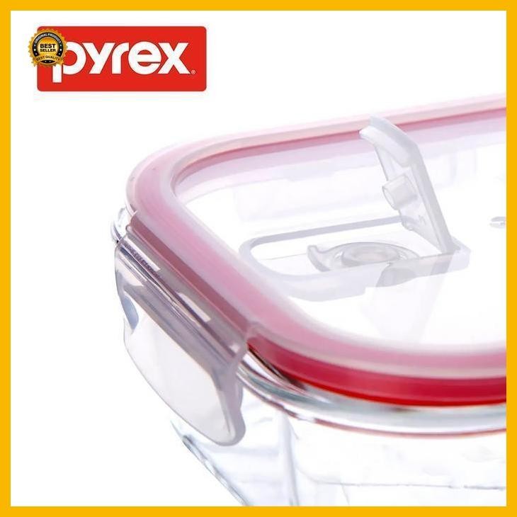 (Best Saller) Pyrex Easy Vent Glass Storage Container / Wadah Penyimpanan Kaca / Toples Kaca Bestsel