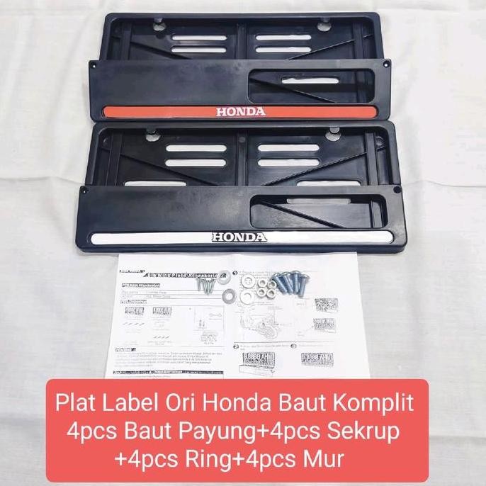 Murah Dudukan Tatakan Rumah Cover Plat Nomor Motor List Label Ori Honda Universal Beat Vario Mio Jup