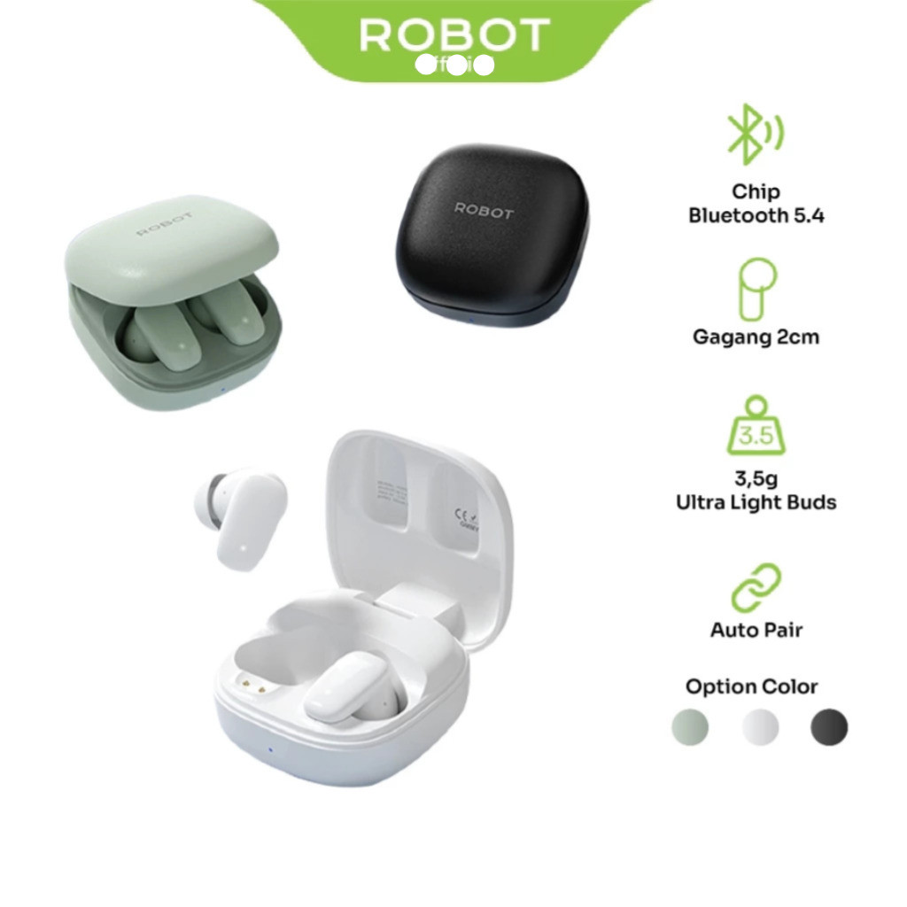 ROBOT TWS NOVA T2 Handsfree/Earphone Bluetooth 5.4