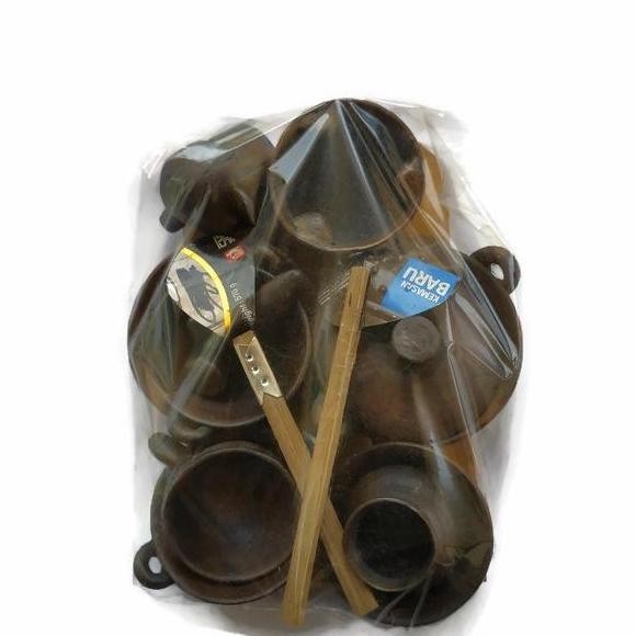 Kichen set mainan anak perempuan / alat masak masakan tanah liat