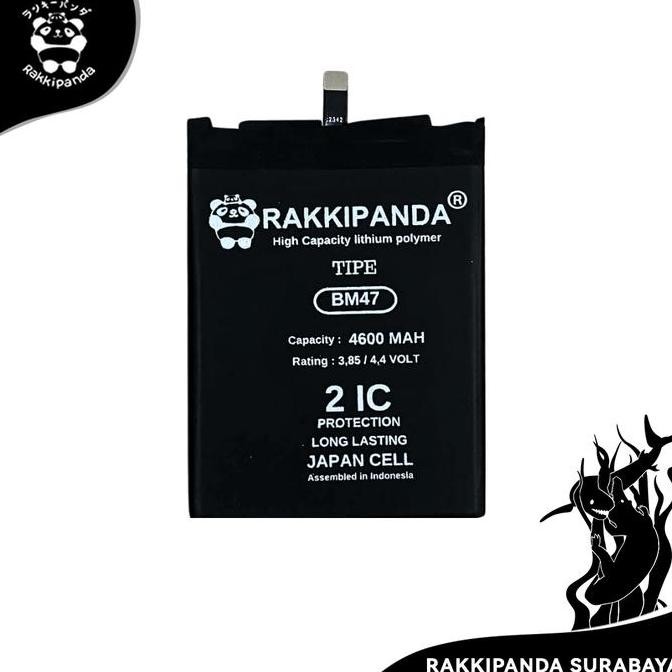 Rakkipanda Baterai BM47 Compatible With Redmi 3/Redmi 3S/Redmi 3X/Redmi 4X/Redmi 3 Pro