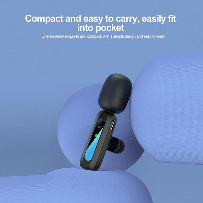 Mikrofon Mic Clip On Wireless Microphone Mini Noise Reduction Mikrofon Vlog Live Streaming Type C Hp