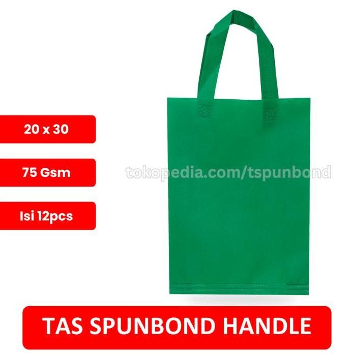 

Promo Goodie Bag Handle 20X30 Lusinan / Tas Belanja Lipat Ramah Lingkungan-Hijau Tua