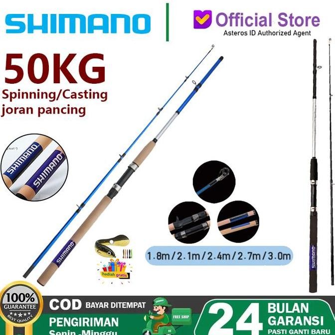 Shimano Joran Pancing Original Japan Casting Rod Spinning Rod 1.8m/2.1m/2.4m/2.7m/3.0m MH Power Bata