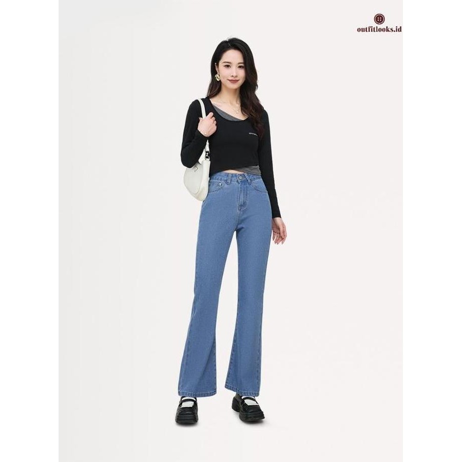 Df287>> Celana Panjang Jeans Highwaist Cutbray Jeans Wanita Jeans Wanita Korean Style Jeans Skinny B
