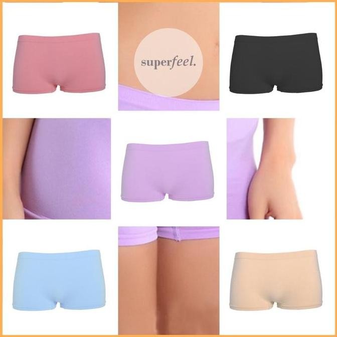 Dr322>> Short Pants Celana Pendek Hot Wanita Ketat Katun Midi Mini Spandex Boxer Pant Lady Cewe Pere