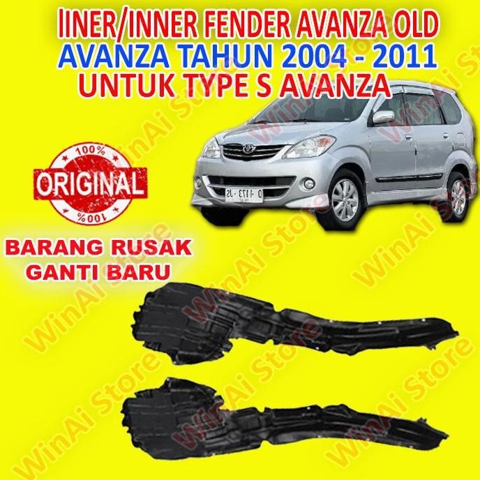 LINER/INNER FENDER AVANZA TAHUN 2004-2011 TYPE S MODEL ORI