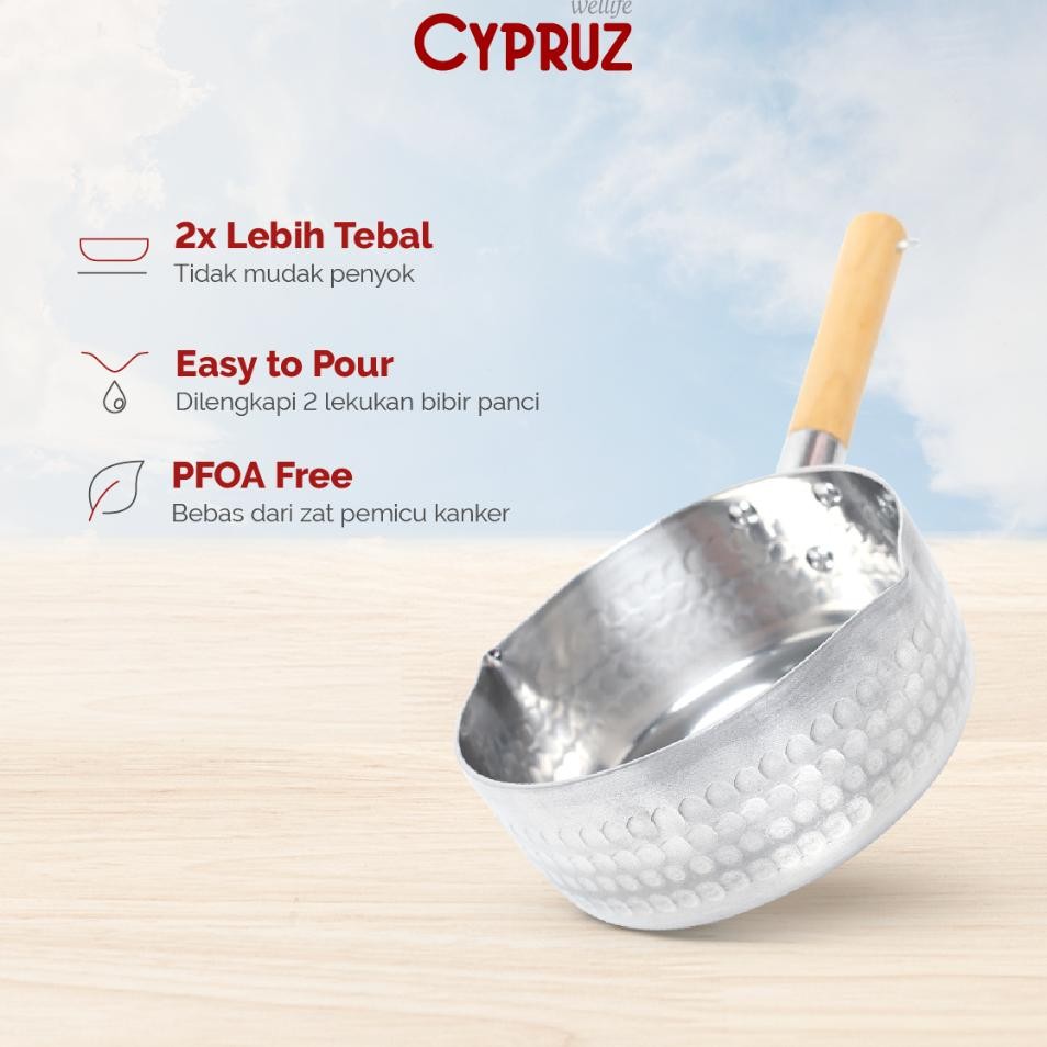 Cypruz Panci Susu Sauce Pan Alumunium 16 Cm