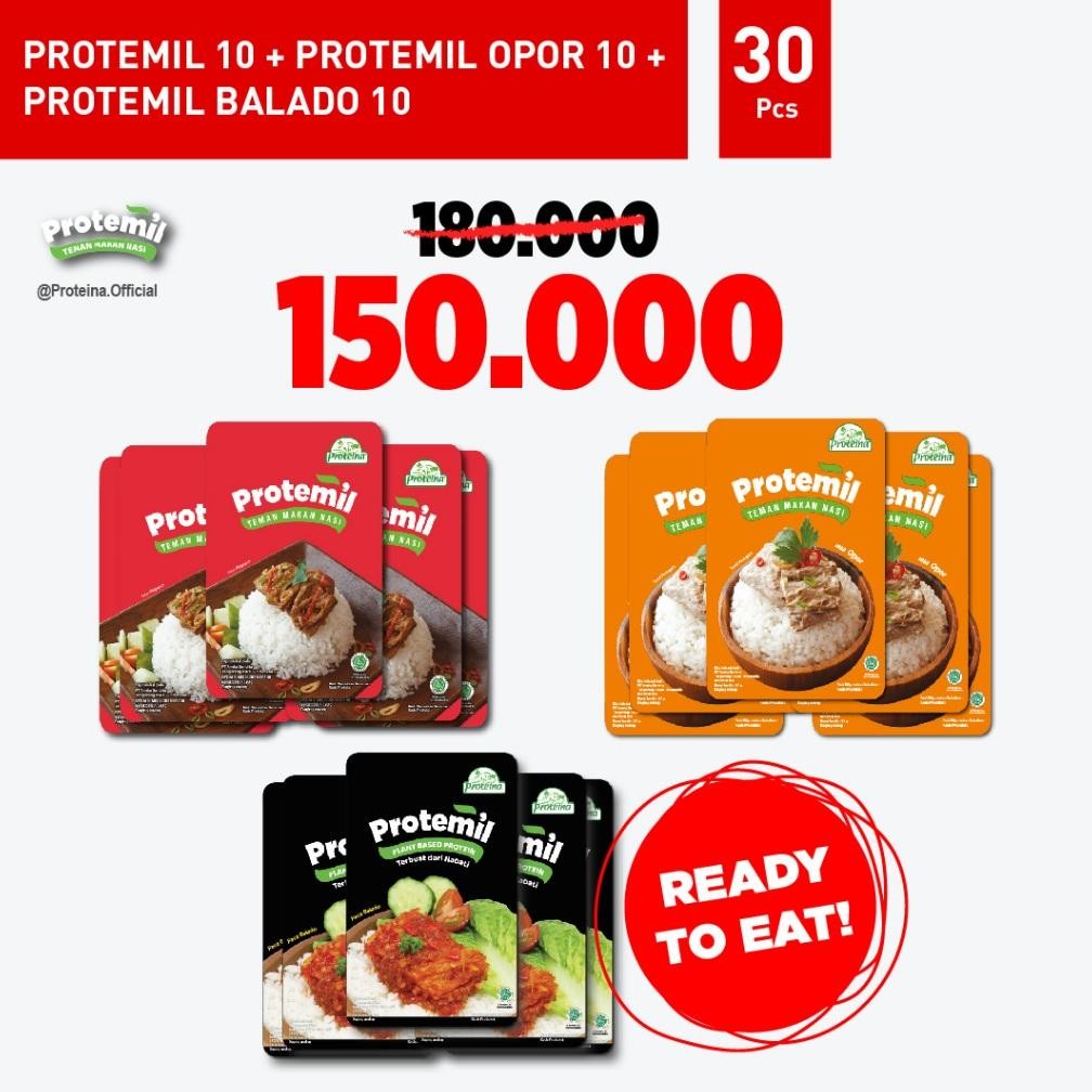 

TERLARIS Paket Protemil 3 Rasa (30pcs) / Makanan Instan / Siap Makan Siap kirim