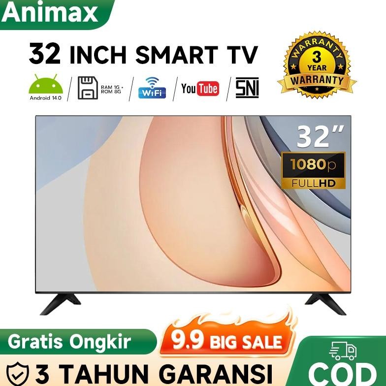''Terlaris" Animax Sakura Smart Tv 32 Inch Smart Tv Android Smart Tv Led 32 Inch 43 Inch Digital Tv 