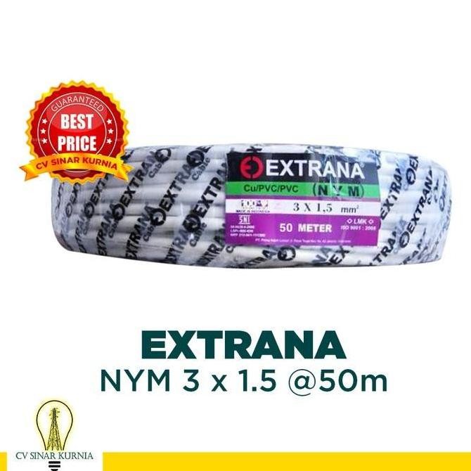 Promo Kabel Listrik NYM 3x1,5 3x1.5 50M EXTRANA | EXTRANA Kabel NYM | SNI COD