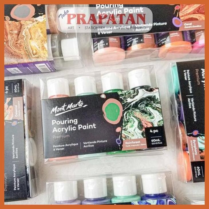 

(ATK) CAT AKRILIK MONT MARTE POURING SET 4X60ML | POURING ACRYLIC SET ALAT TULIS LUKIS SEKOLAH KULIAH GAMBAR KANTOR