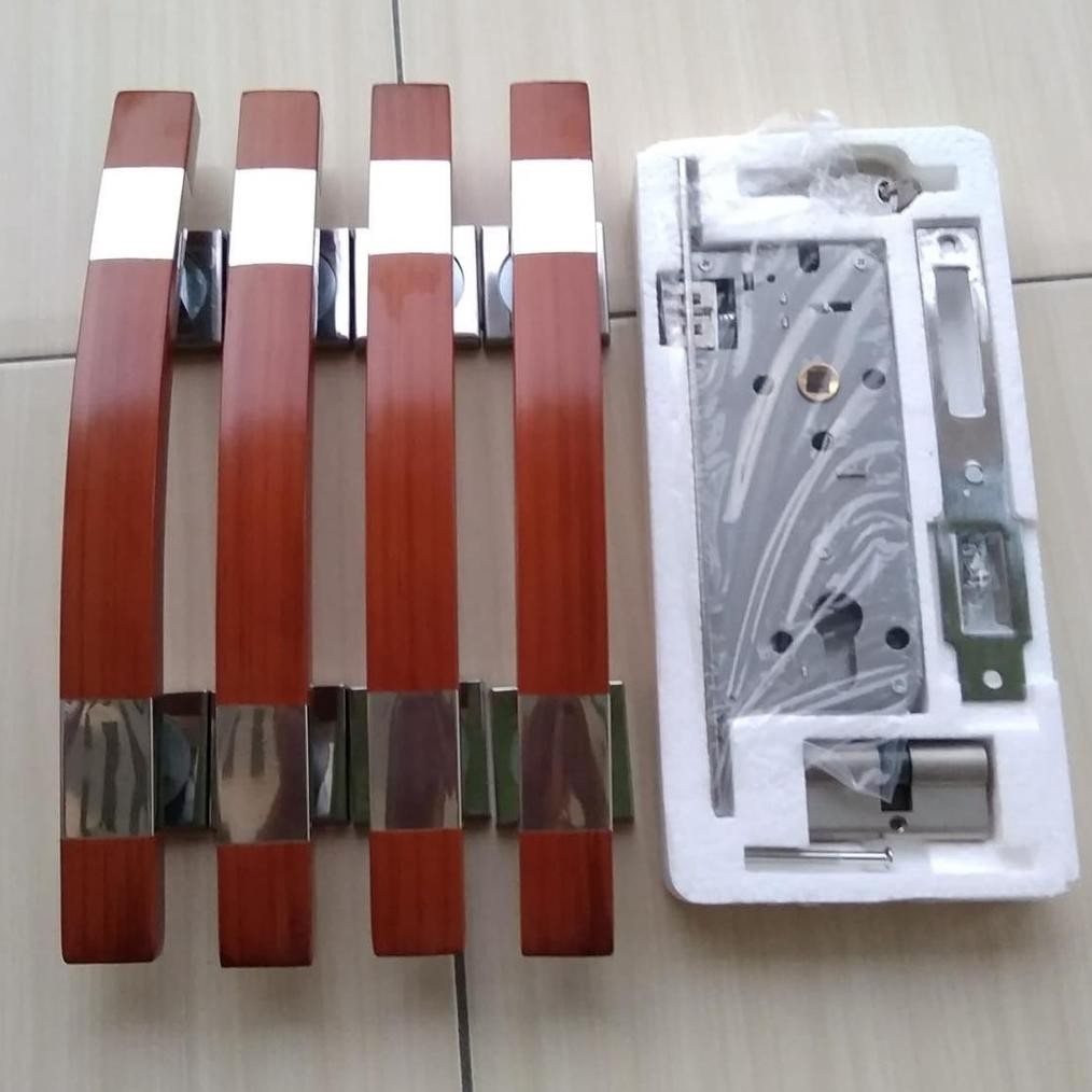 1 Set Kunci Pintu Rumah 2 Pintu 4 Handle Pintu Rumah 45 Cm / Gagang Pintu Rumah