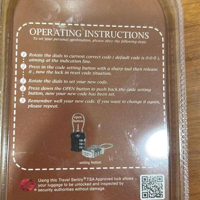 Soldier Padlock Tsa Serries / Gembok Travel Lock / Gembok Pin Tsa