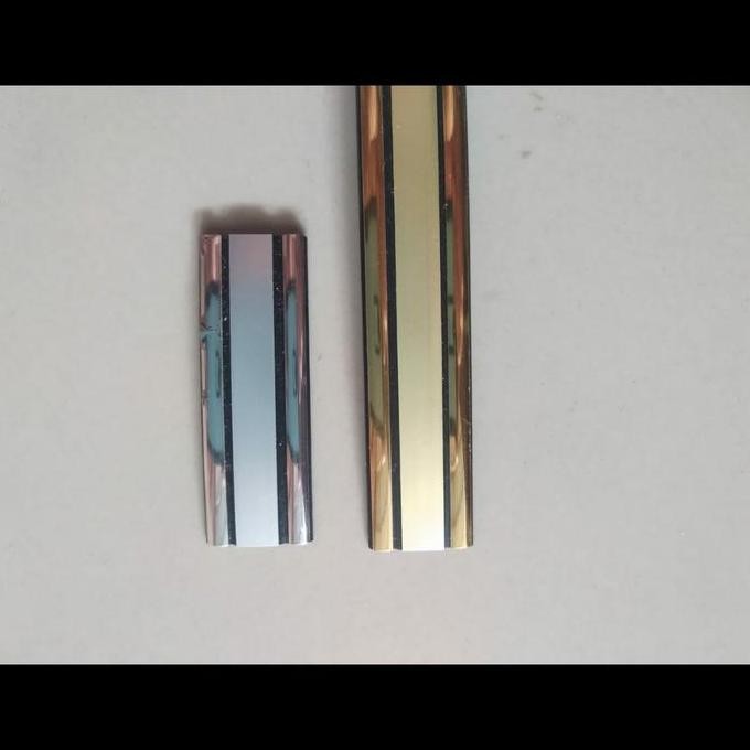 DF16 >> list variasi furniture karet 1 roll kuning dop dan silver 50m lebar 15