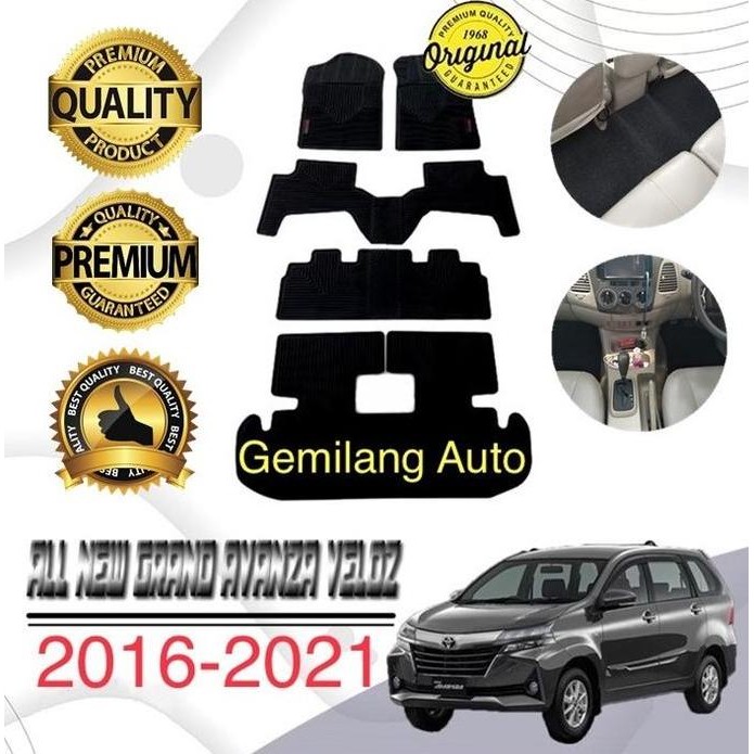 DR1>> Karpet Mobil Avanza Xenia Veloz 2016-2021 Kabin Depan Full Set Karet