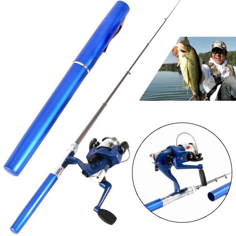 Bf888S Mini Fishing Rod Pena Pen Fishing Rod Paket Satu Set Joran Pen Alat Pancing Pulpen Casting Sp
