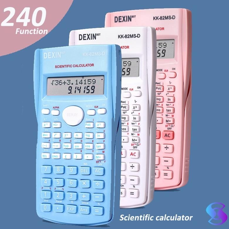 

Fue-K5X20 Kalkulator Color Function Scientific Kalkulator 240 Fungsi Kalkulasi 5 Warna Scientific Calculator Kk-82Ms-D Kalkulator Ilmiah Uk-12