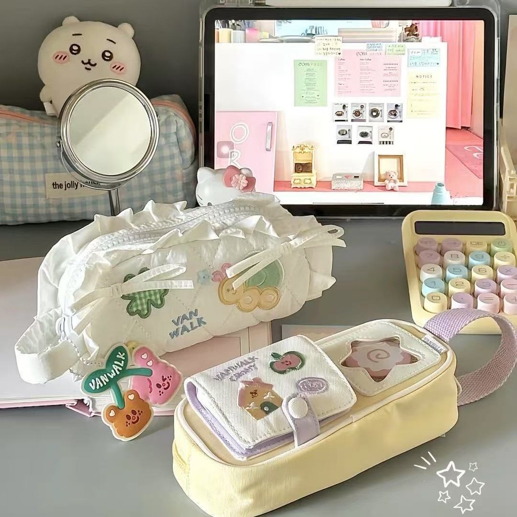 

Kotak Pensil Kapasitas Besar dengan Trim Renda#Kotak Alat Tulis untuk Siswa Sekolah Dasar dan Menengah#Kantong Penyimpanan Pensil