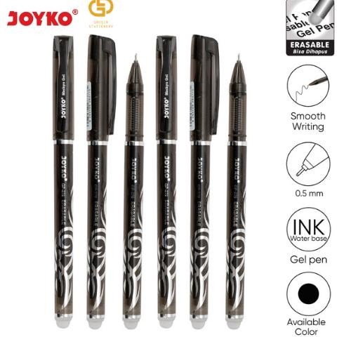 

[Kecil (1 Lusin / 12 Pcs) Erasable Gel Pen Pulpen Pena Bisa Dihapus Joyko Gp-279 Shokyo 0.5 Mm Un-1