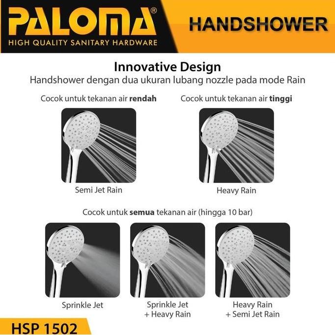 Hsp 1502 Paloma Hand Shower Mandi Handshower 5 Jet Spray
