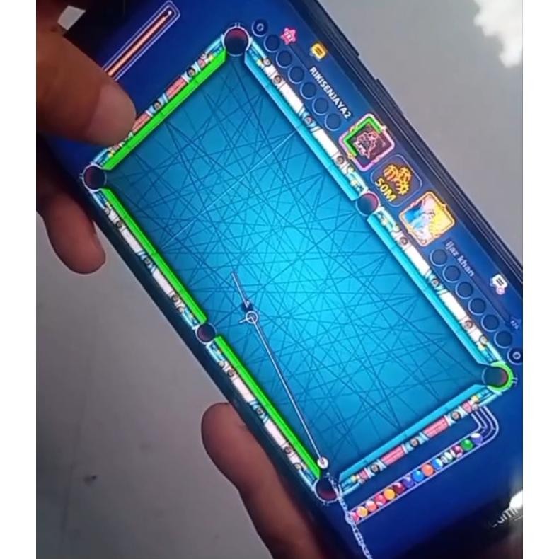 Terlaris Tempered Glass Garis Pantul 8 Ball Pool Gq-68