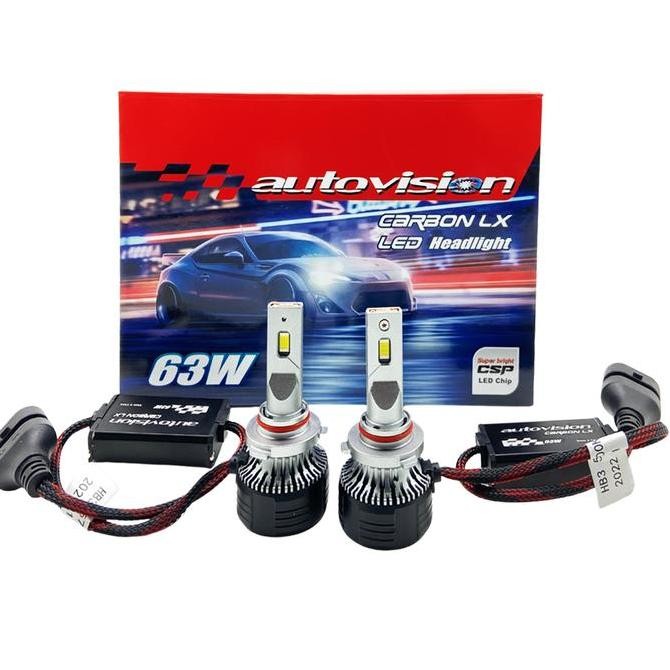 Bohlam Lampu LED Mobil Autovision Carbon LX HB3 63Watt Headlight 5700K Original