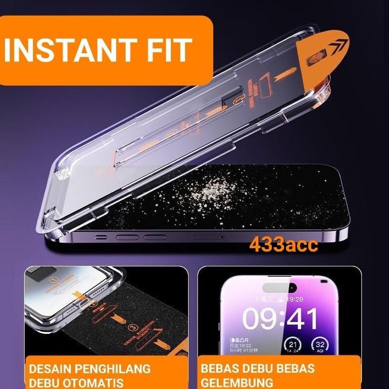 Viral Instant Fit Ultra Fit Gorilla Tempered Glass Iphone 11 12 13 14 15 16 Pro Max X Xs Xr 16 Plus 