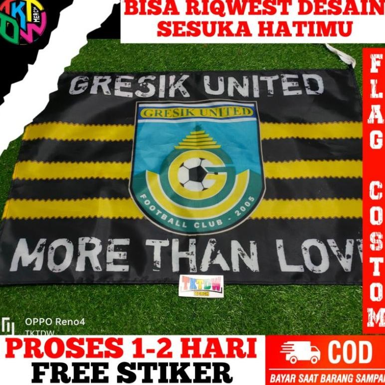 Original Bendera Gresik United Murah Ready Stok Banyak Siap Kirim Un-140
