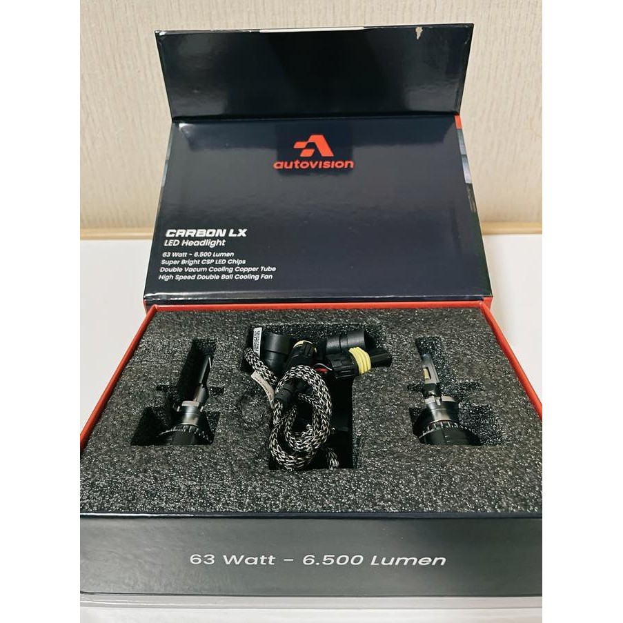 LED 9012/HIR2 Carbon LX Autovision 63 Watt Untuk Yaris Lele/ Brio RS Original